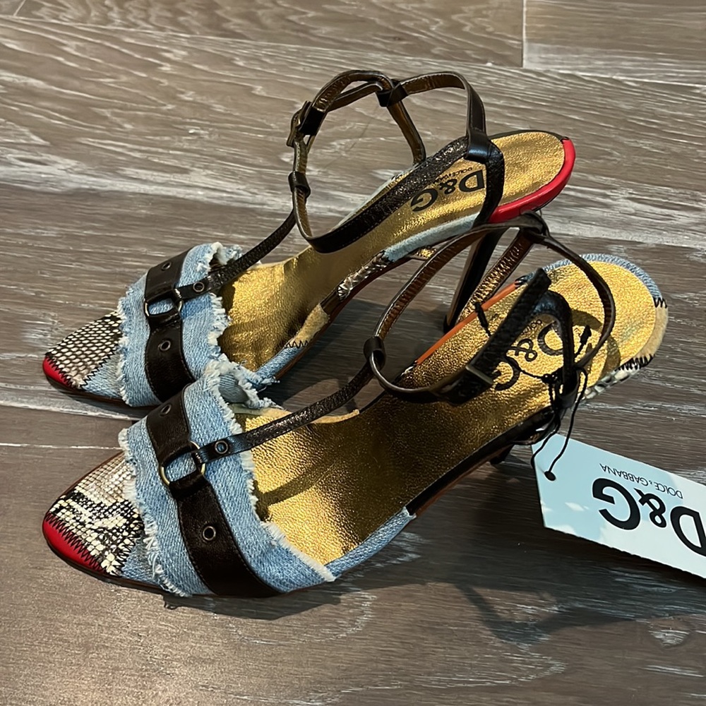 D&G denim patchwork heels - Picture 6 of 16